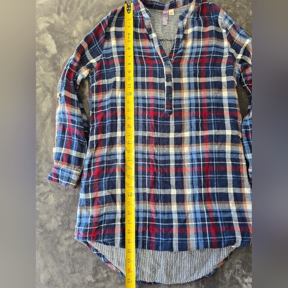 Ayla Plaid Tunic With Pockets Size Medium - Picture 9 of 13